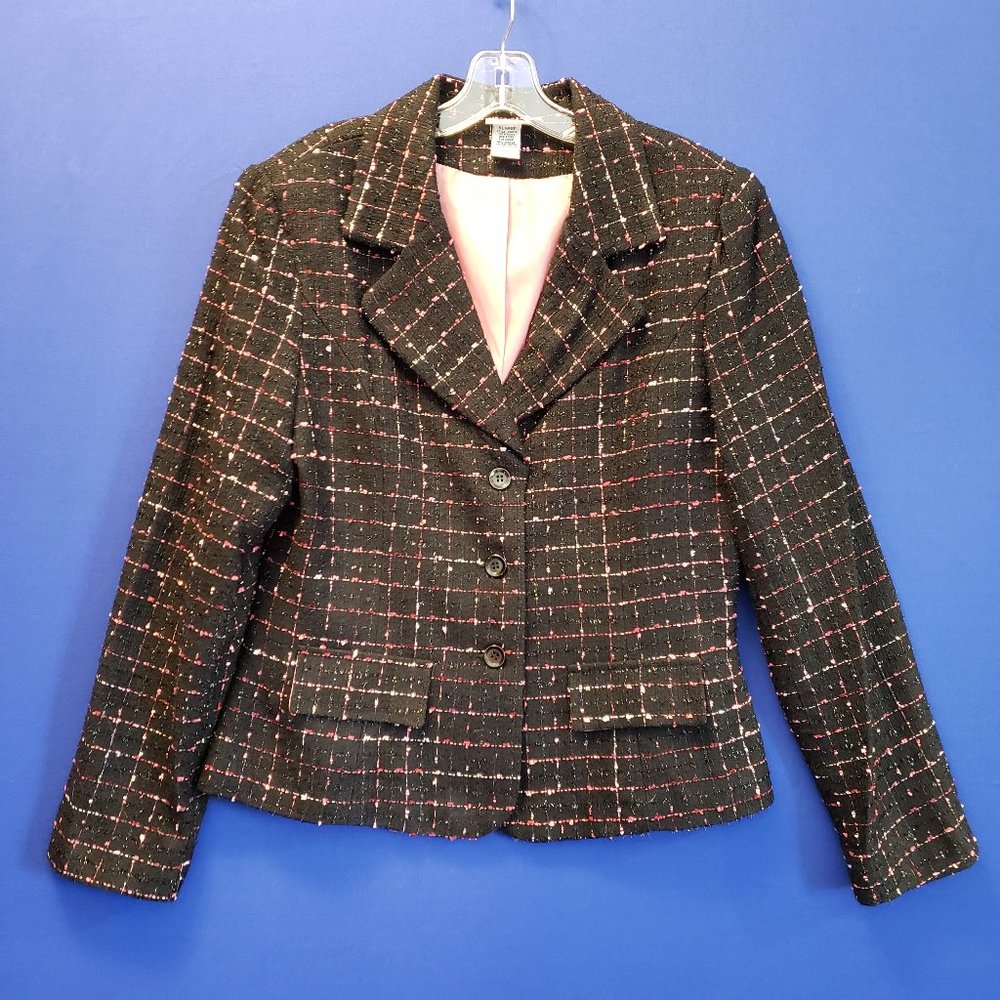 Fashion Bug Black and Pink Blazer